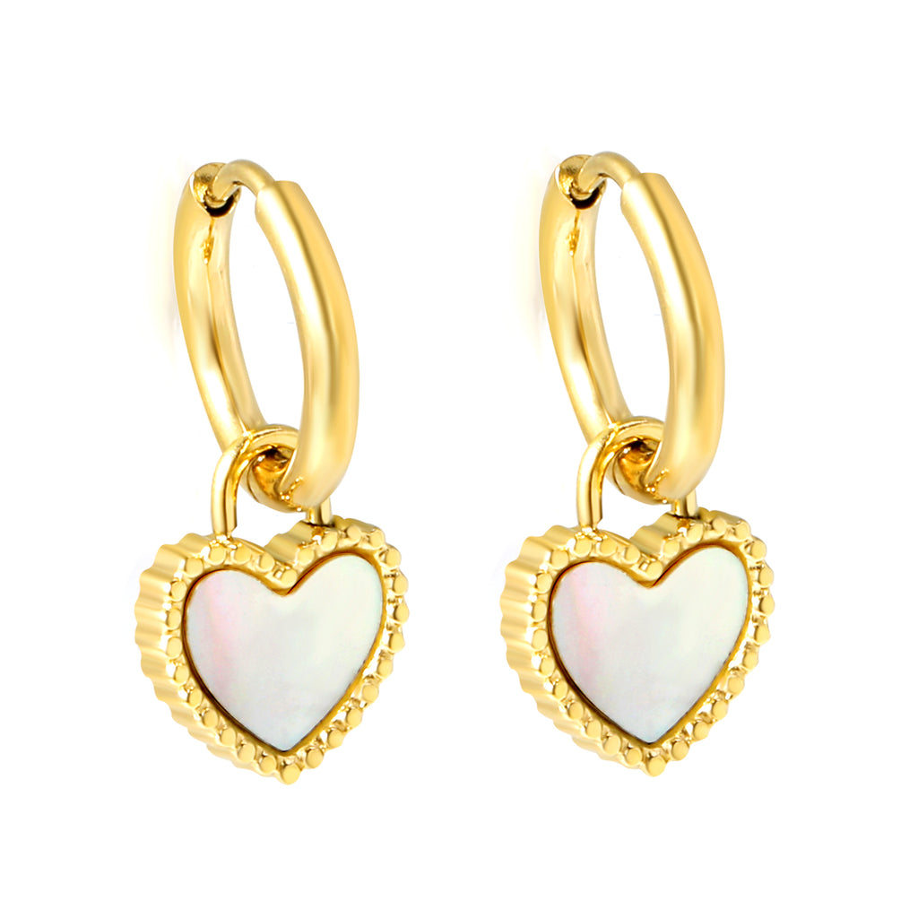 New designs heart charms hoops earrings for girls