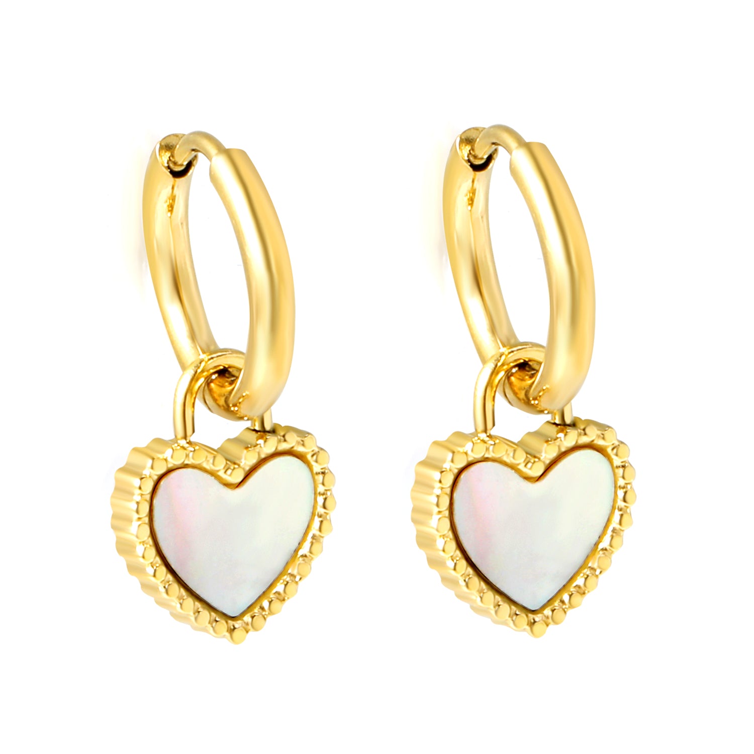 New designs heart charms hoops earrings for girls