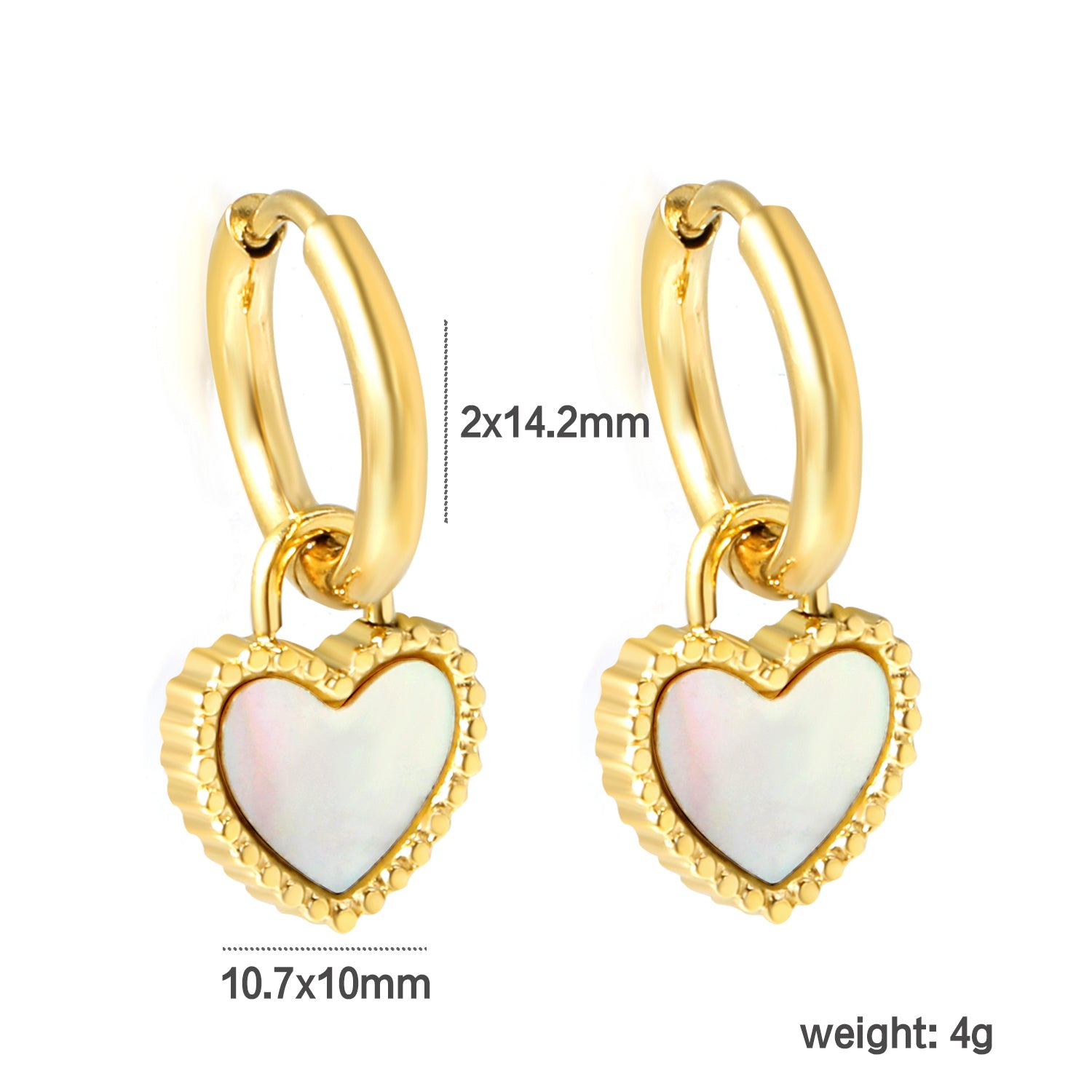 New designs heart charms hoops earrings for girls