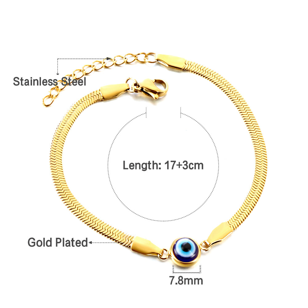 Classic eye steel bracelet