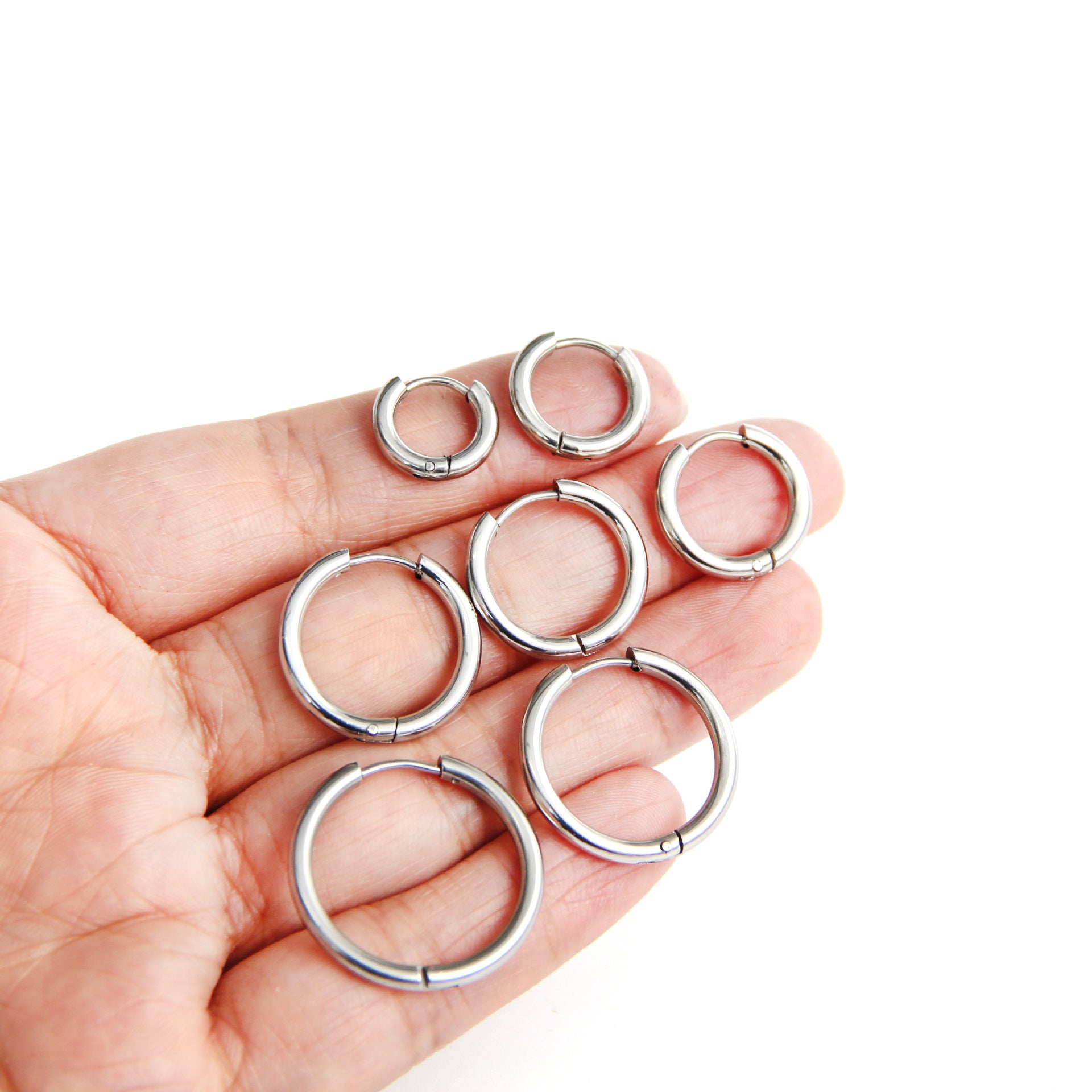 stainless steel hoop earrings size style for DIY