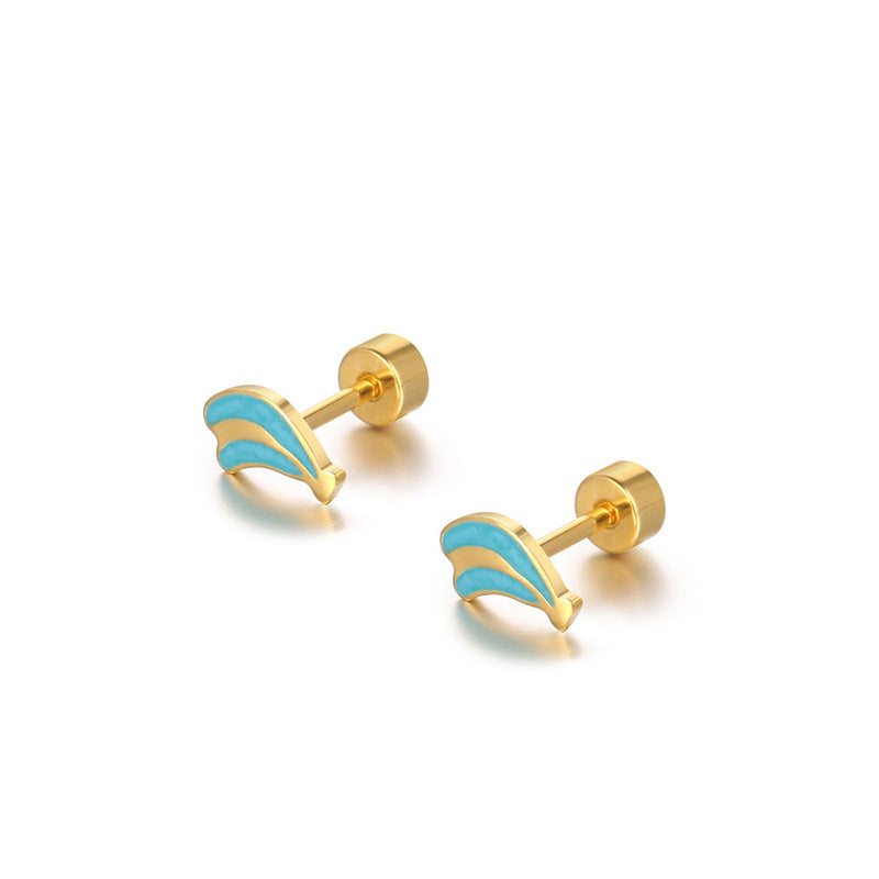 fruit cute earrings colorful babana flat earrings